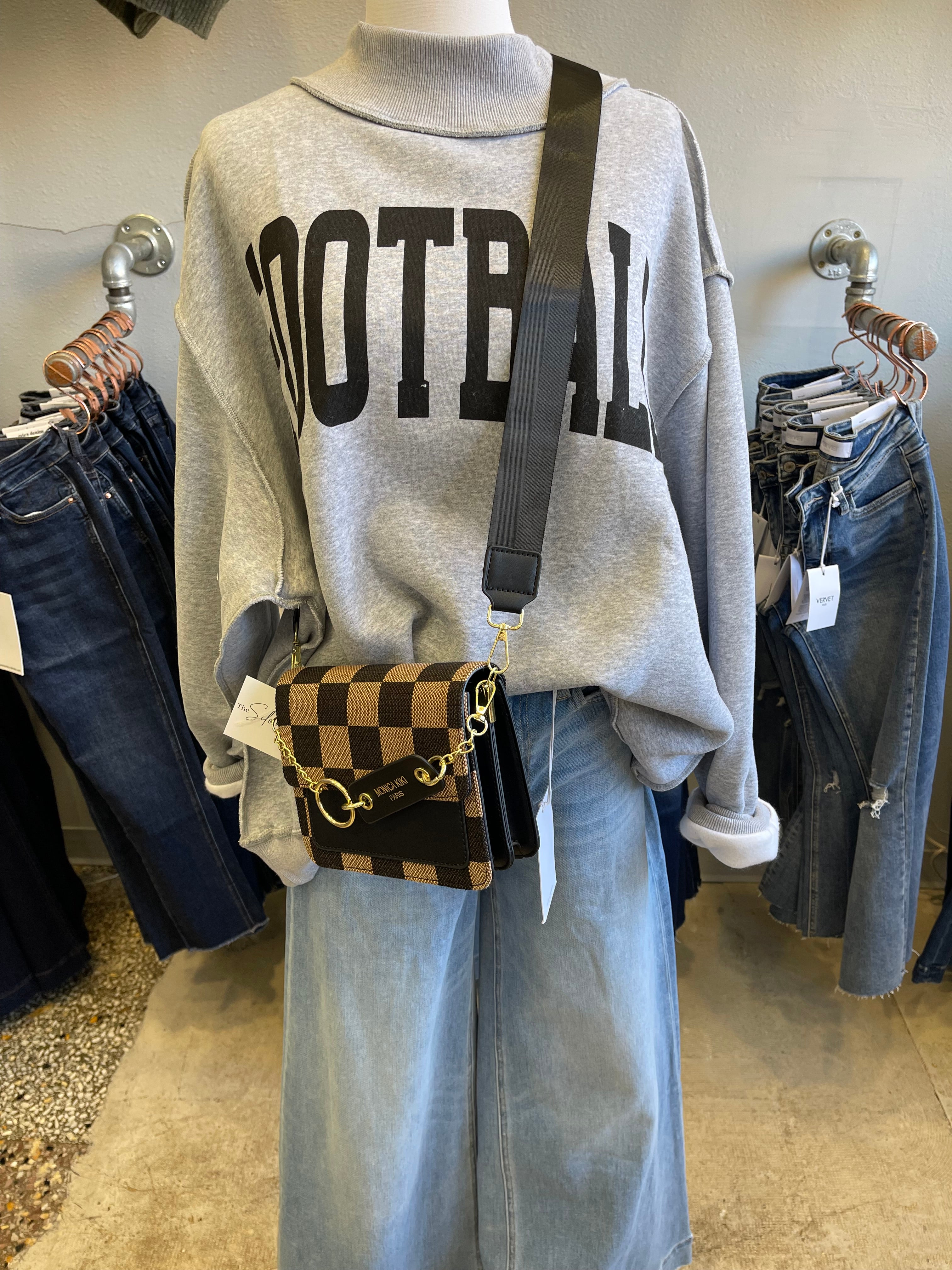 In the City Checkered Purse-Purses-city-The Silo Boutique, Women's Fashion Boutique Located in Warren and Grand Forks North Dakota