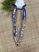 Scarf Necklace-Strawberry-Necklaces-joss-The Silo Boutique, Women's Fashion Boutique Located in Warren and Grand Forks North Dakota