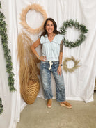 Denim Sailor Top-Tank Tops-wishlist-The Silo Boutique, Women's Fashion Boutique Located in Warren and Grand Forks North Dakota