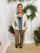 Animal Print Striped Pants-Pants-rae mode-The Silo Boutique, Women's Fashion Boutique Located in Warren and Grand Forks North Dakota