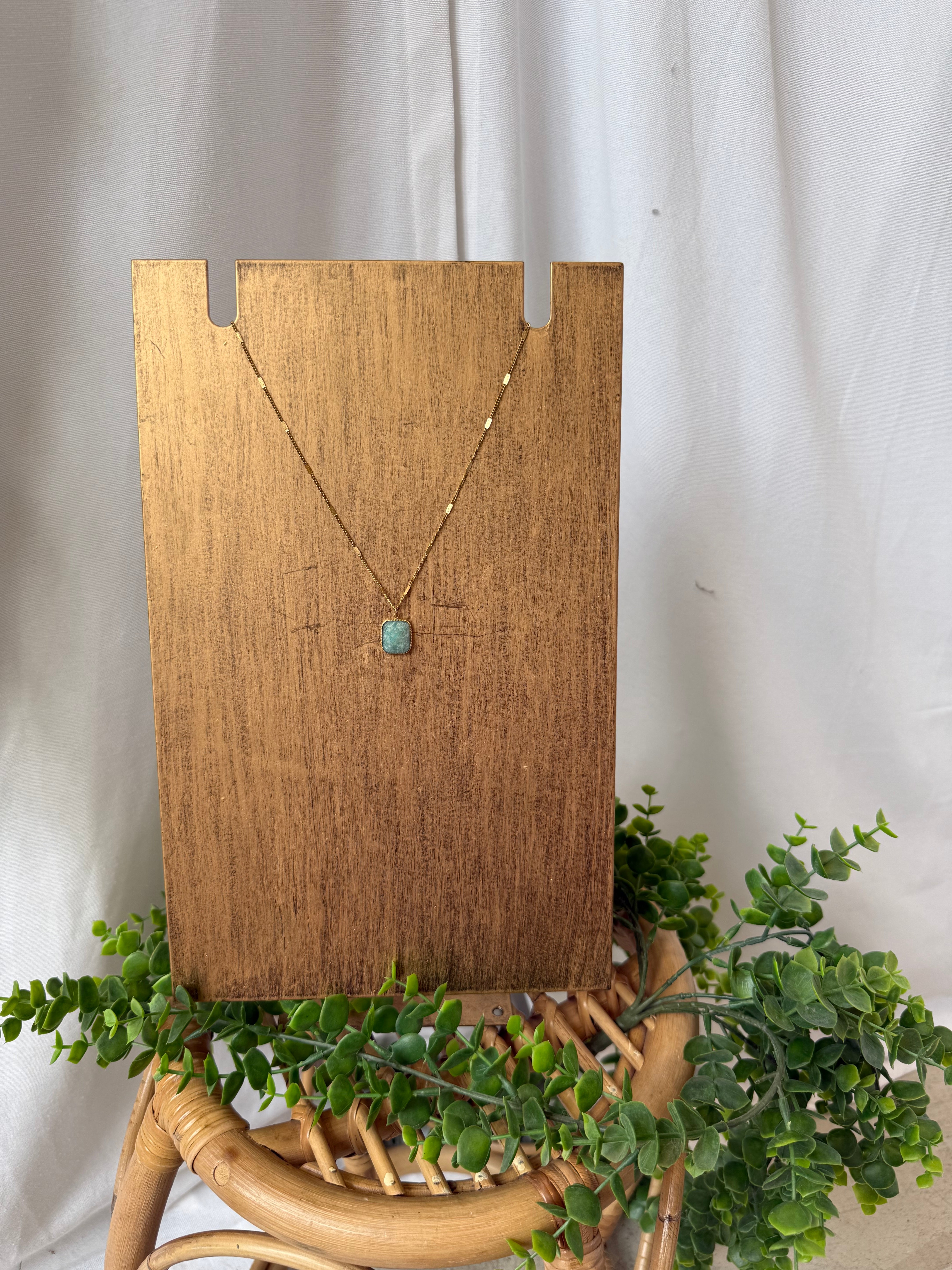 Noa Stone Necklace Pendant-Necklaces-faire-The Silo Boutique, Women's Fashion Boutique Located in Warren and Grand Forks North Dakota