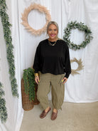Mono B Pima Long Sleeve Boxy Tee-Black-Long Sleeve Tops-mono b-The Silo Boutique, Women's Fashion Boutique Located in Warren and Grand Forks North Dakota