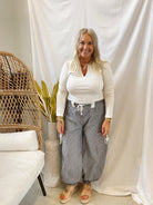 Striped Drawstring Jogger Pants-Final Sale-joggers-eesome-The Silo Boutique, Women's Fashion Boutique Located in Warren and Grand Forks North Dakota