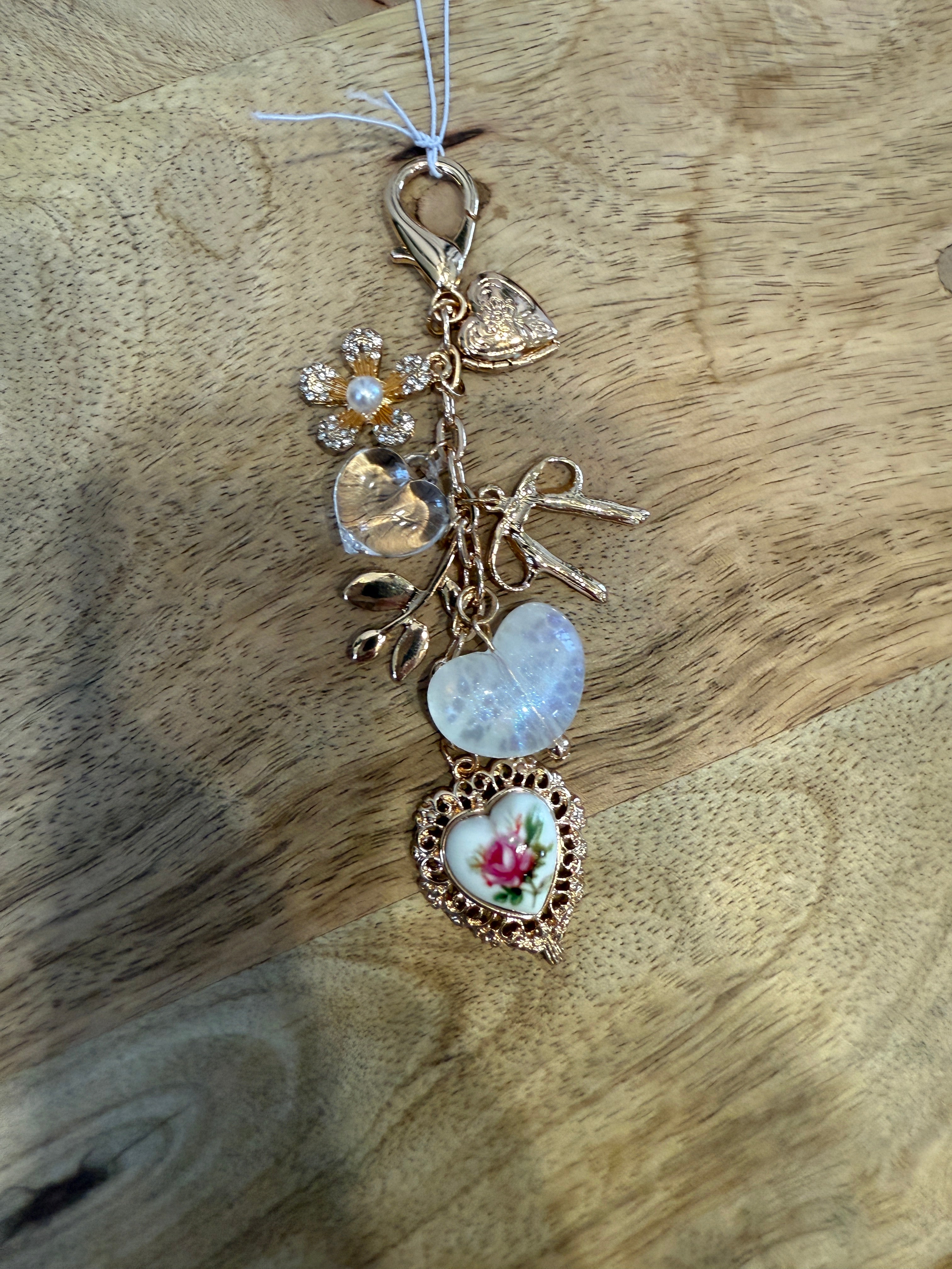Porcelain Lace Bag Charm-Keychains-joss-The Silo Boutique, Women's Fashion Boutique Located in Warren and Grand Forks North Dakota
