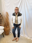 Cream Sherpa Mix Vest-Vests-hyfve-The Silo Boutique, Women's Fashion Boutique Located in Warren and Grand Forks North Dakota