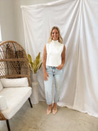 P Cill Cowl Tank Top-Cream-Tank Tops-p cill-The Silo Boutique, Women's Fashion Boutique Located in Warren and Grand Forks North Dakota