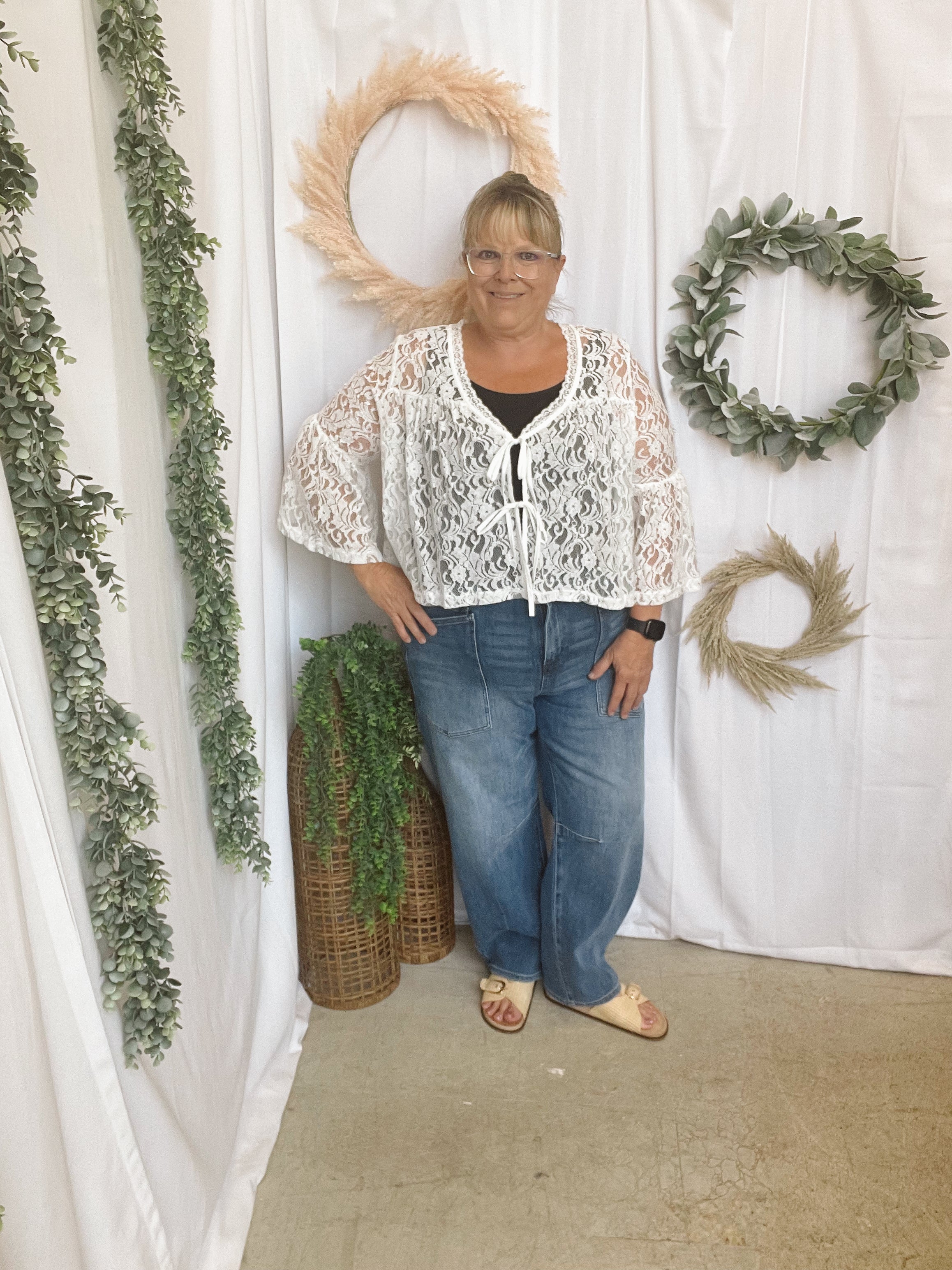 Sweet Magnolia Lace Top-Long Sleeve Tops-blakeley-The Silo Boutique, Women's Fashion Boutique Located in Warren and Grand Forks North Dakota