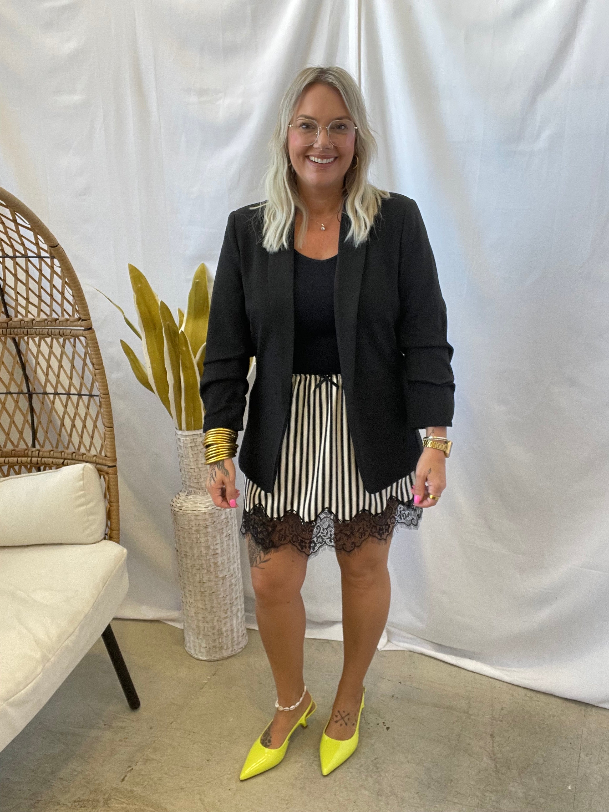 Black and White Striped Skirt-Skirts-eesome-The Silo Boutique, Women's Fashion Boutique Located in Warren and Grand Forks North Dakota