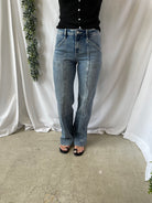 Mica Regent Blue Trouser Jeans-Jeans-mica-The Silo Boutique, Women's Fashion Boutique Located in Warren and Grand Forks North Dakota