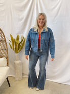KanCan Denim Windbreaker Jacket-Coats & Jackets-Kancan-The Silo Boutique, Women's Fashion Boutique Located in Warren and Grand Forks North Dakota