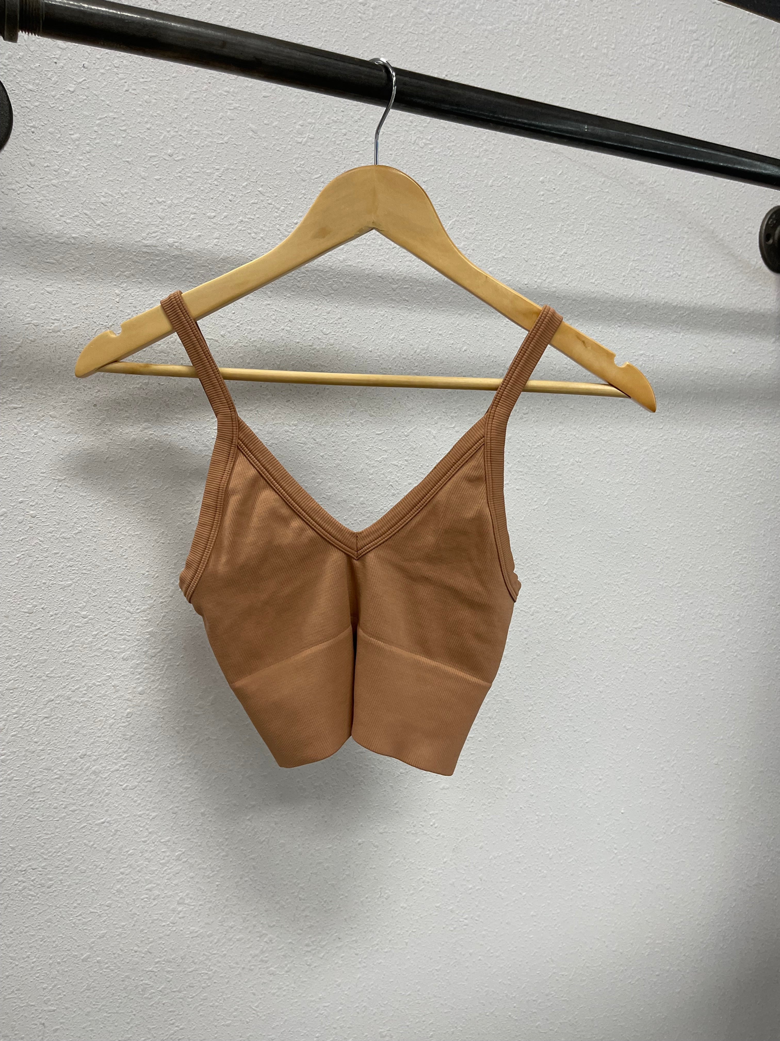 NikiBiki Ribbed V-Neck Bra Top-Bralettes-nikibiki-The Silo Boutique, Women's Fashion Boutique Located in Warren and Grand Forks North Dakota