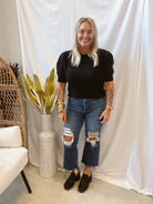 Black Puff Sweater Top-Vests-Zenana-The Silo Boutique, Women's Fashion Boutique Located in Warren and Grand Forks North Dakota