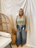 Be Cool Scoop Neck Ribbed Long Sleeve Top-Long Sleeve Tops-be cool-The Silo Boutique, Women's Fashion Boutique Located in Warren and Grand Forks North Dakota