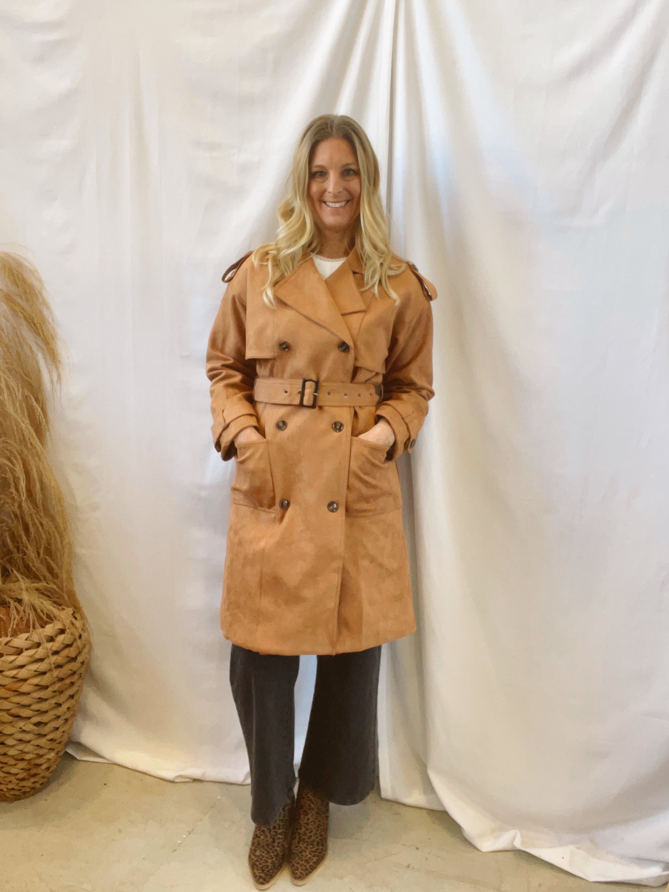 Fate Faux Suede Jacket-Coats & Jackets-fate-The Silo Boutique, Women's Fashion Boutique Located in Warren and Grand Forks North Dakota