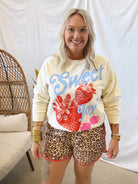 Sweet Joy Sweatshirt-Final Sale-Sweatshirts-Sweet Claire-The Silo Boutique, Women's Fashion Boutique Located in Warren and Grand Forks North Dakota