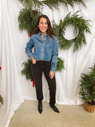 MICA Dusk Navy Jacket-Coats & Jackets-mica-The Silo Boutique, Women's Fashion Boutique Located in Warren and Grand Forks North Dakota