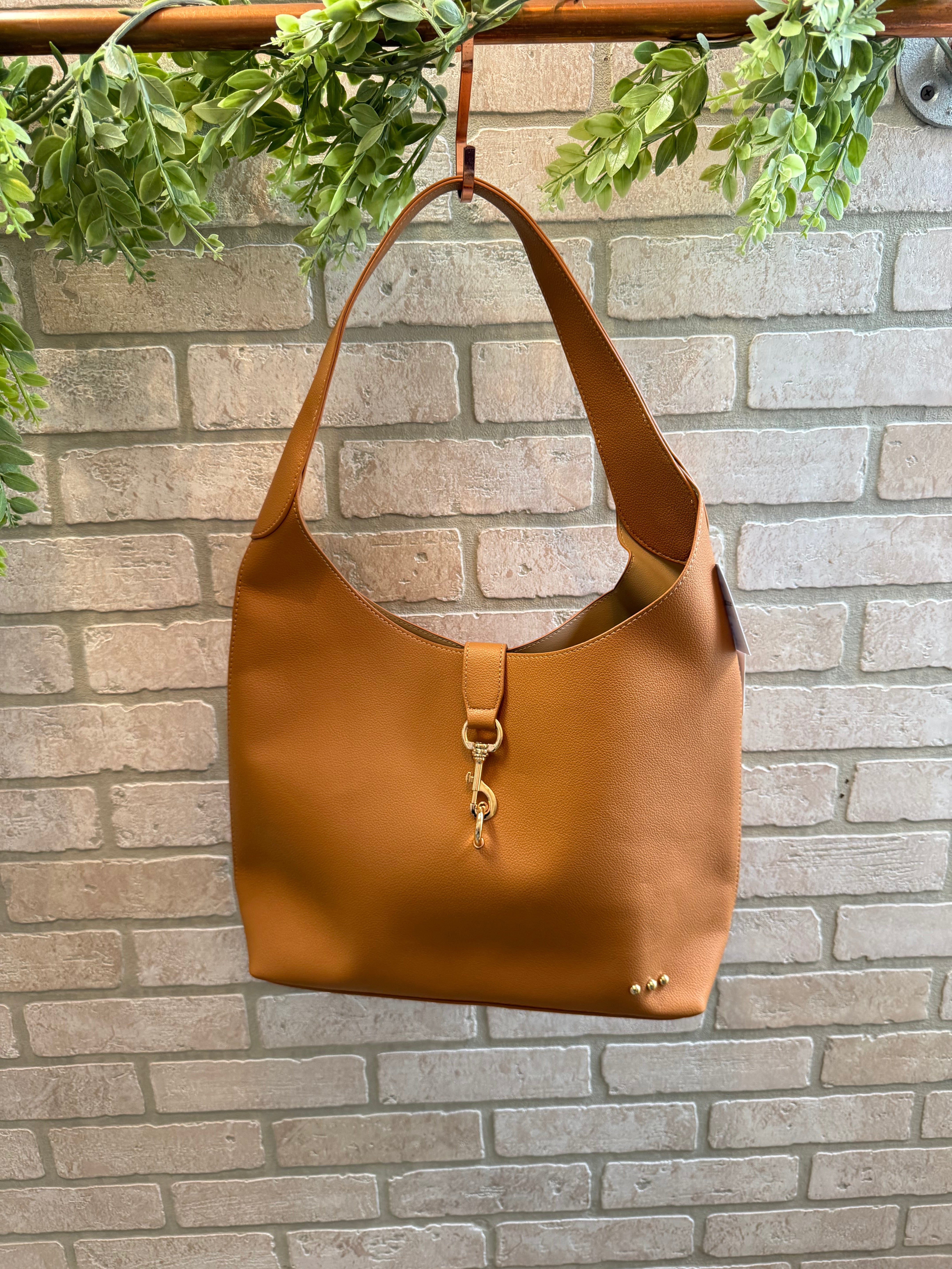 Pretty Simple Haddie Hobo Purse-Brown-Crossbody Purses-pretty simple-The Silo Boutique, Women's Fashion Boutique Located in Warren and Grand Forks North Dakota