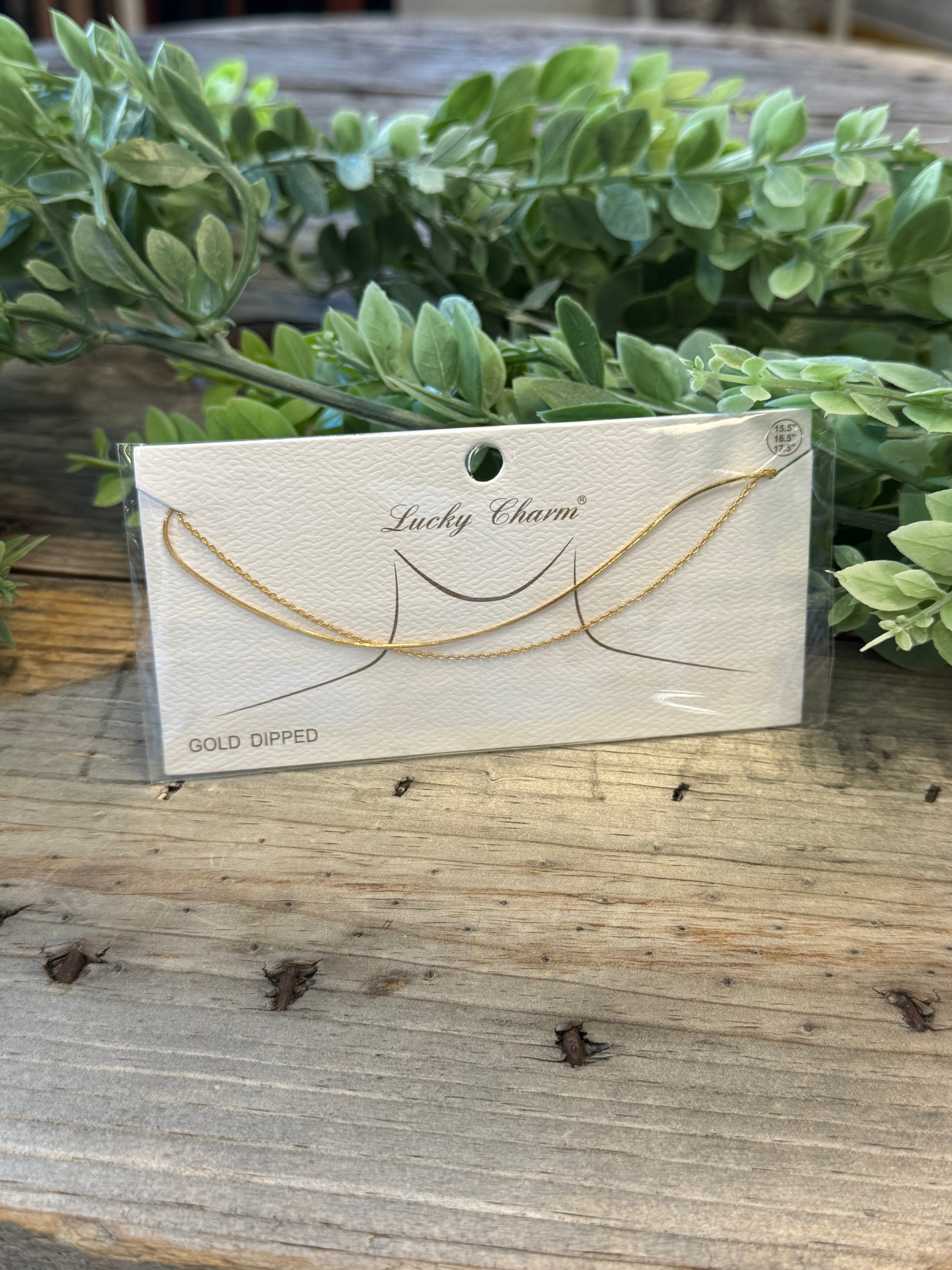 Dainty Double Chain Necklace-Necklaces-Avenue T-The Silo Boutique, Women's Fashion Boutique Located in Warren and Grand Forks North Dakota