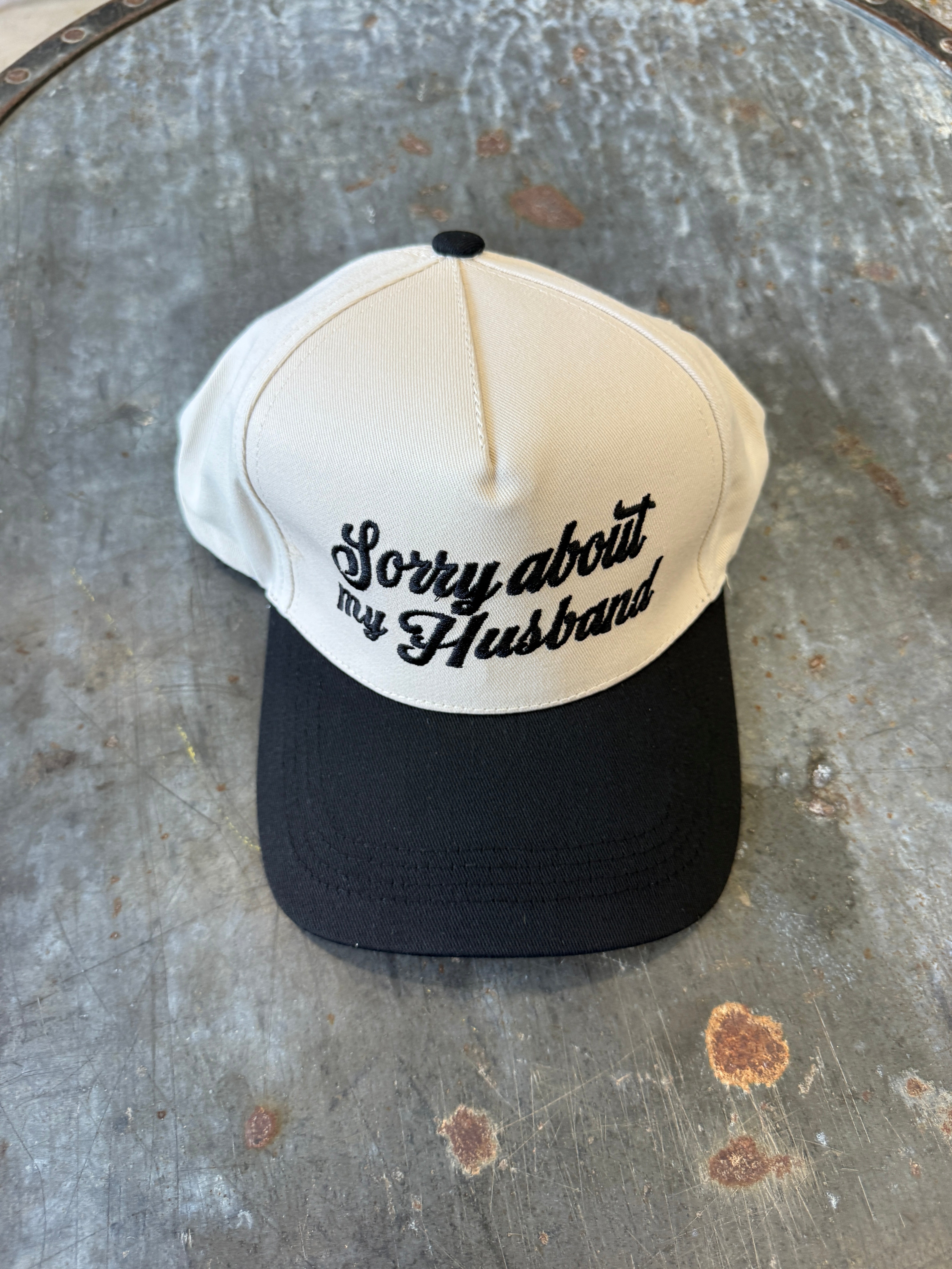 Sorry About My Husband Hat-Hats-Zenana-The Silo Boutique, Women's Fashion Boutique Located in Warren and Grand Forks North Dakota