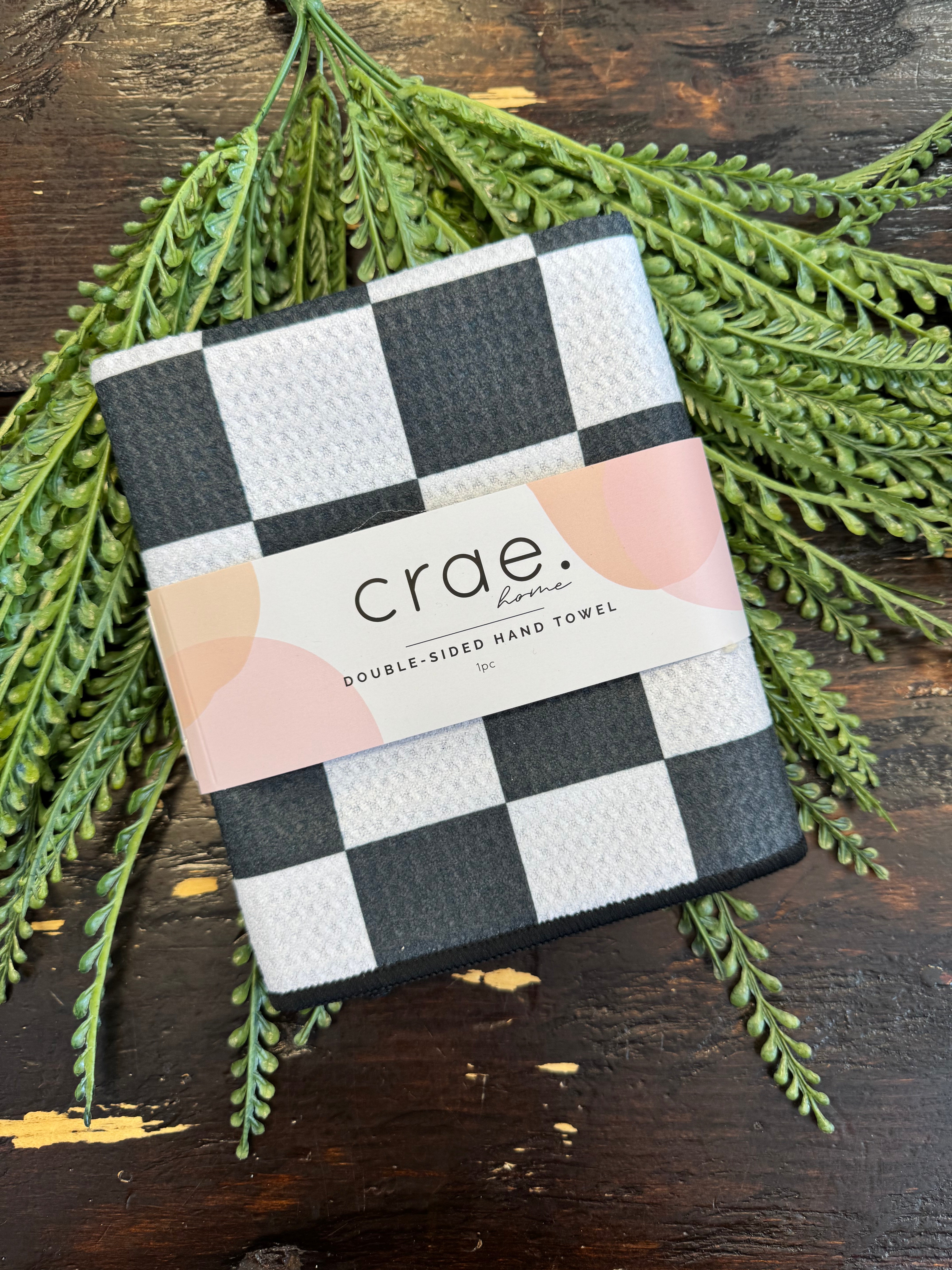 Crae Checkmate Hand Towel-Tea Towels-crae-The Silo Boutique, Women's Fashion Boutique Located in Warren and Grand Forks North Dakota