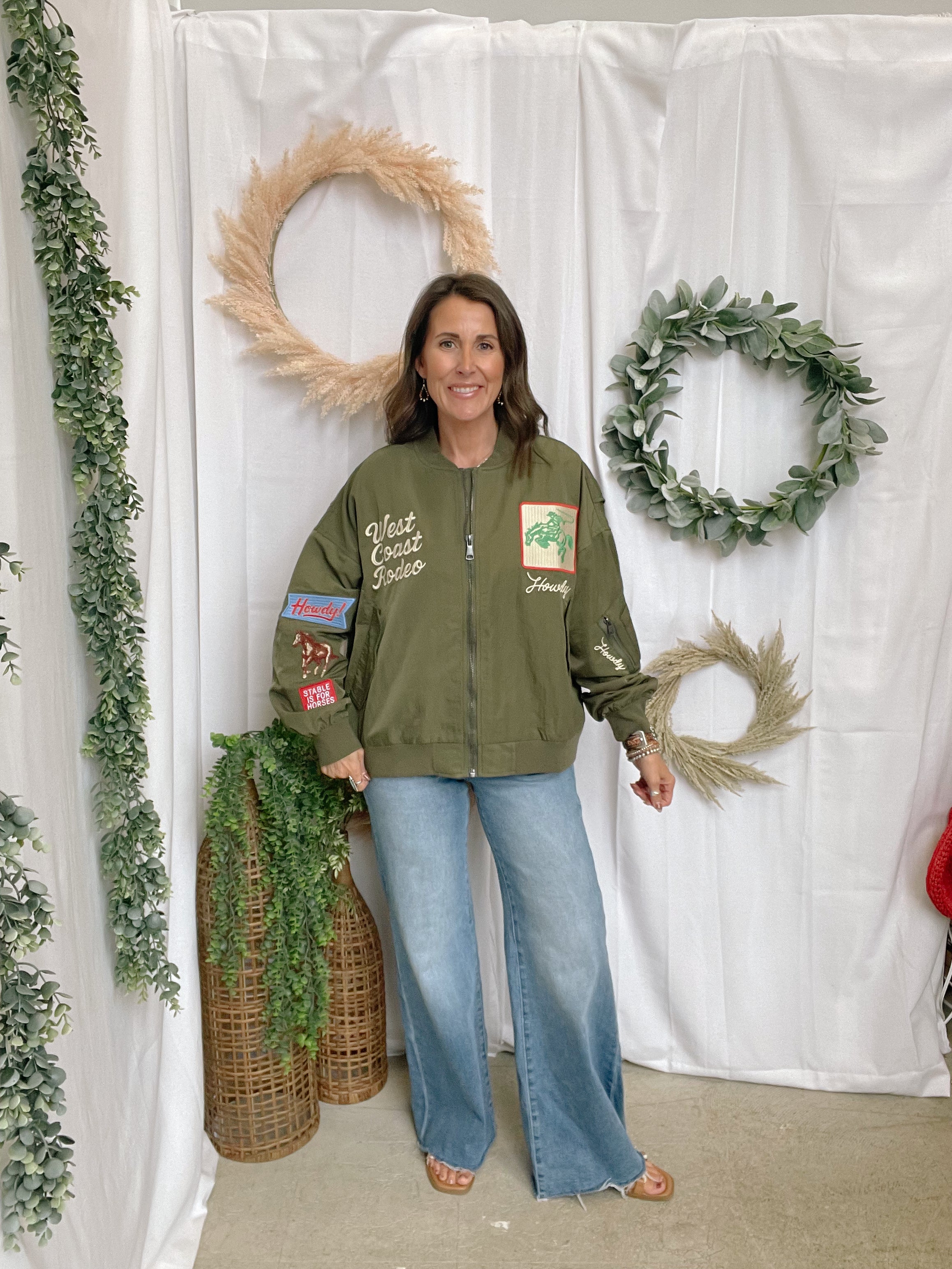 Army Green Rodeo Jacket-Coats & Jackets-davi-The Silo Boutique, Women's Fashion Boutique Located in Warren and Grand Forks North Dakota