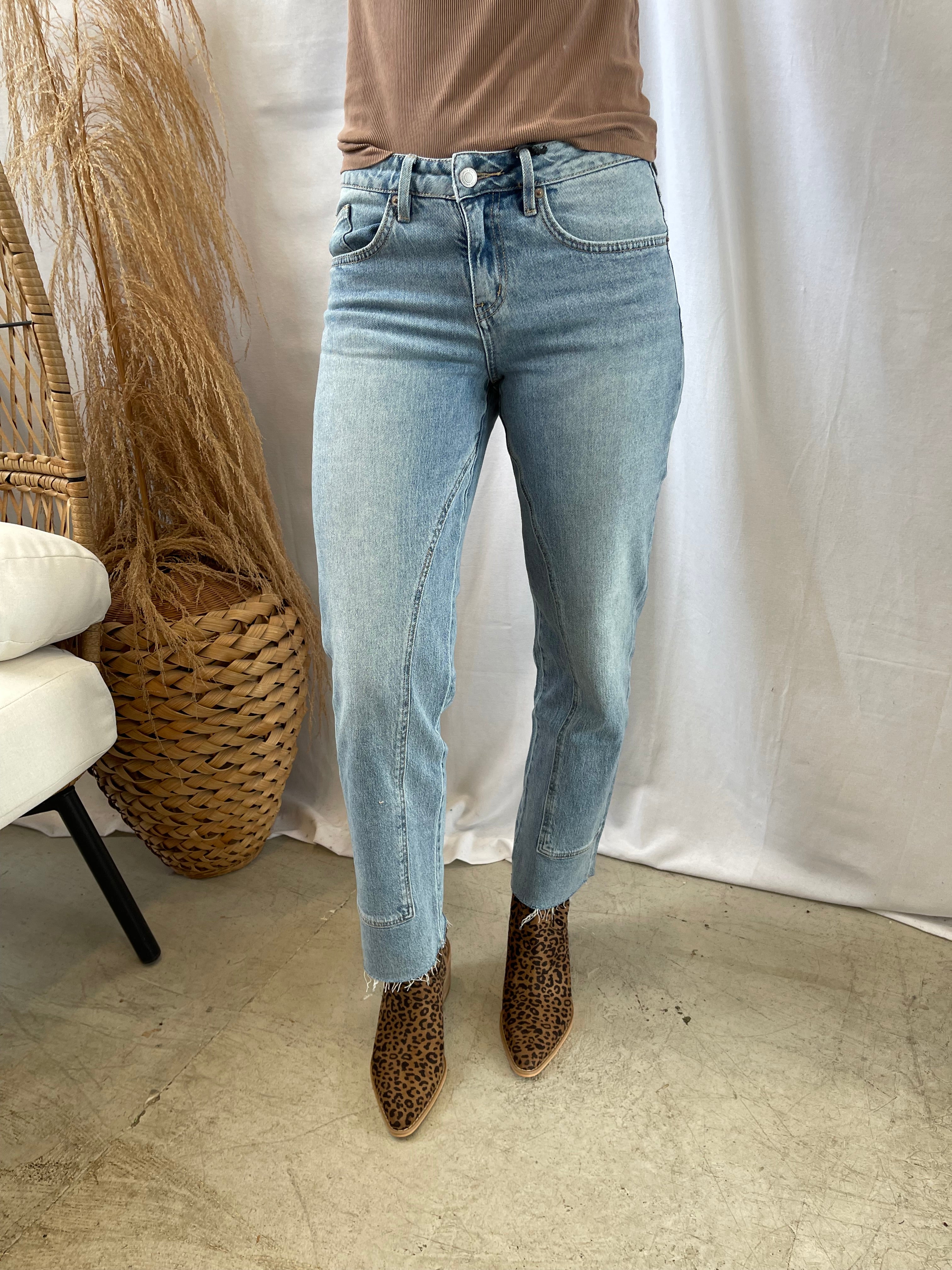 Mica Blue Lava Straight Leg Jeans-Jeans-mica-The Silo Boutique, Women's Fashion Boutique Located in Warren and Grand Forks North Dakota