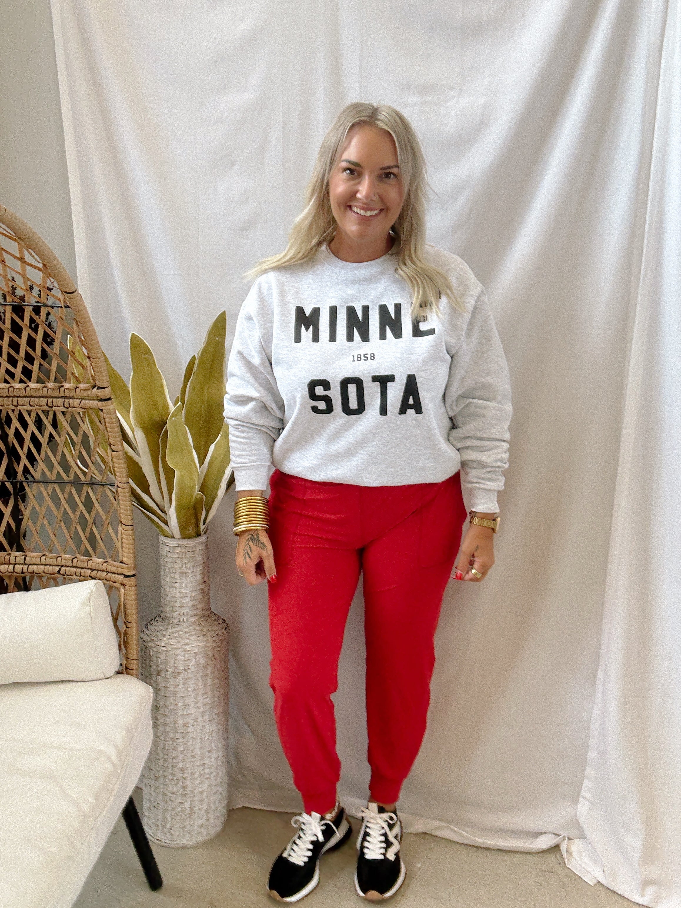 True Red Soft Jogger Pants-Final Sale-joggers-rae mode-The Silo Boutique, Women's Fashion Boutique Located in Warren and Grand Forks North Dakota