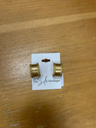 Thick Gold Hug Hoops-Earrings-faire-The Silo Boutique, Women's Fashion Boutique Located in Warren and Grand Forks North Dakota