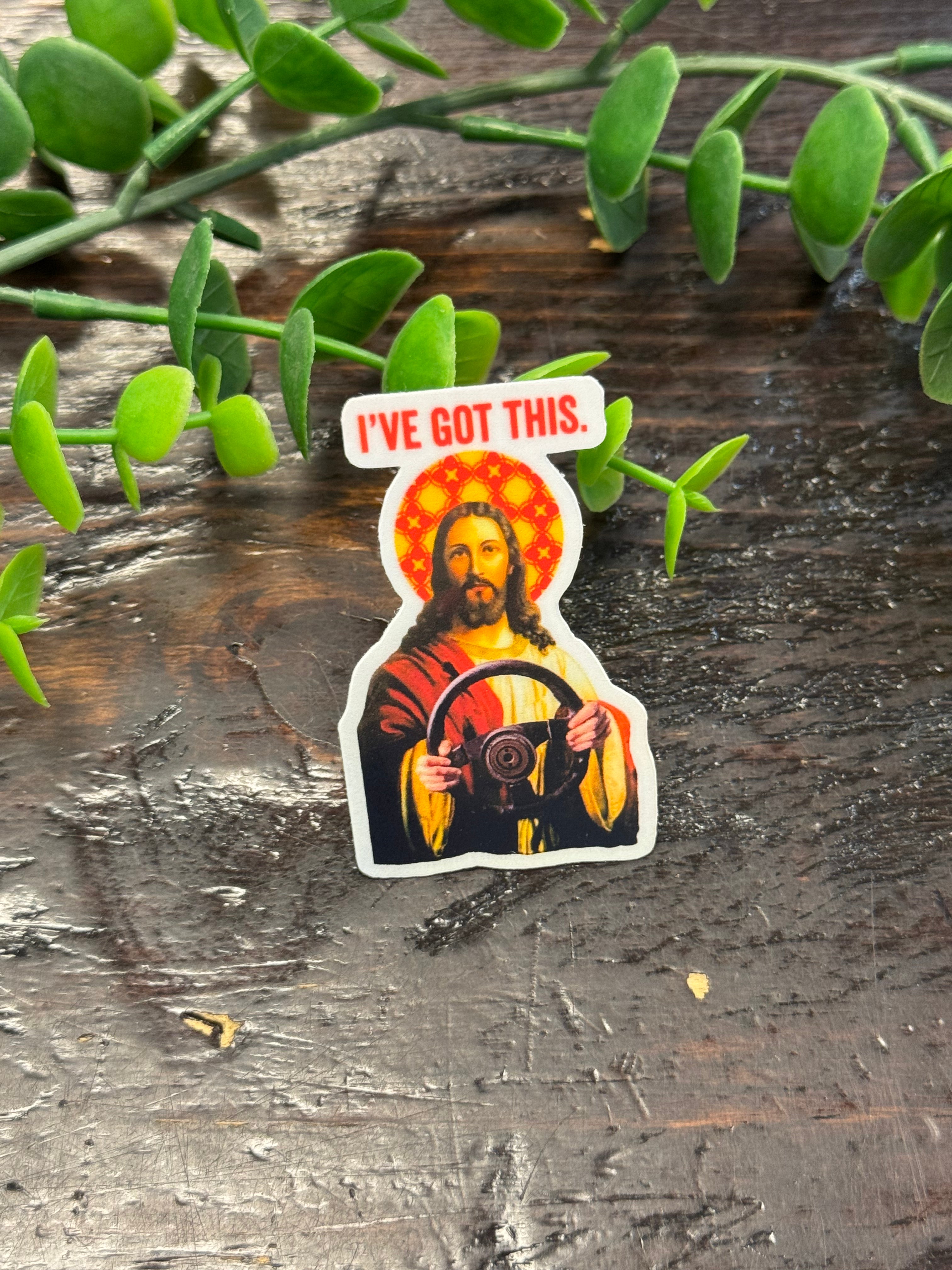 Jesus Wheel Sticker-Stickers-faire-The Silo Boutique, Women's Fashion Boutique Located in Warren and Grand Forks North Dakota