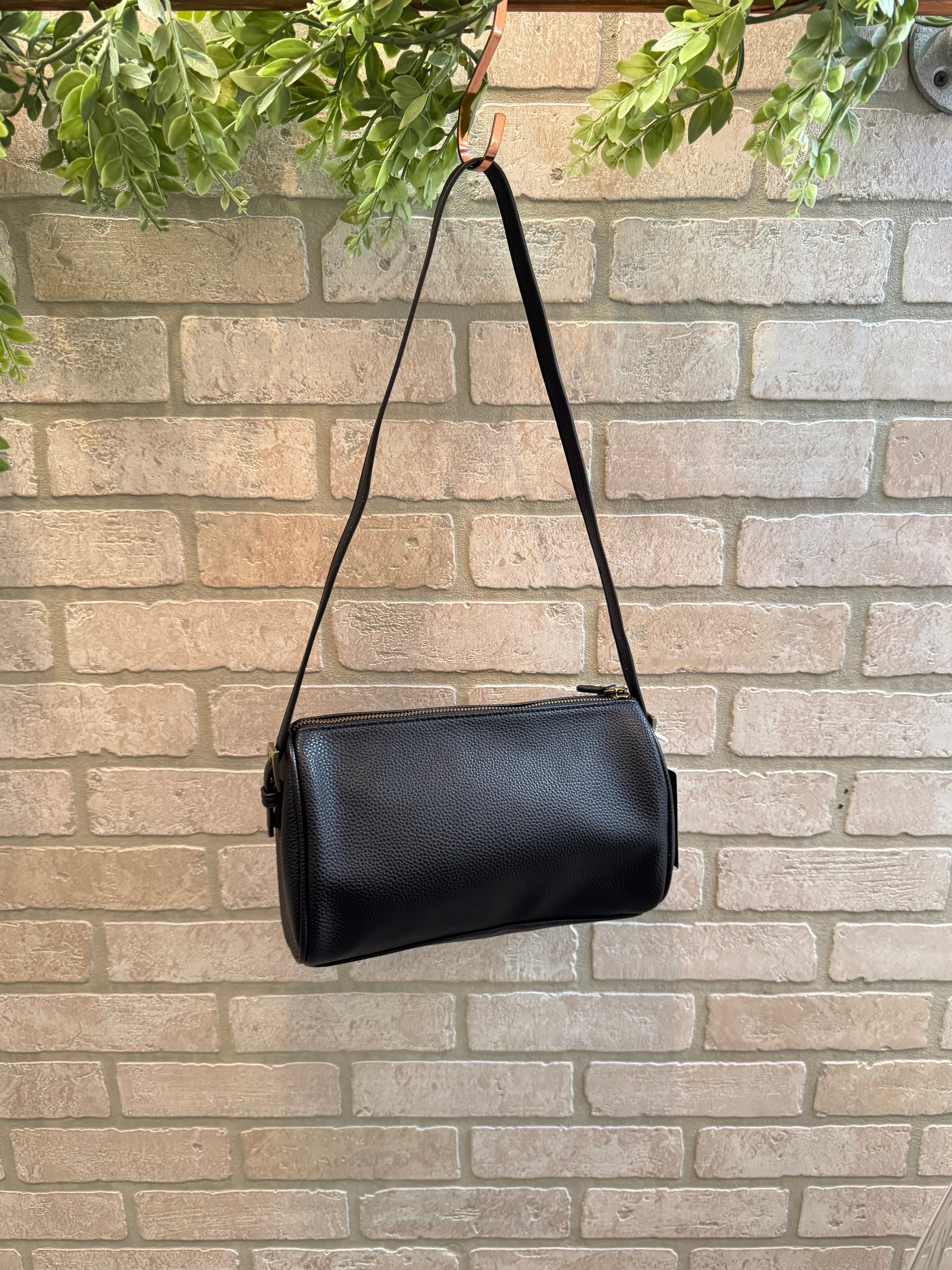 Joy Susan Esme Barrel Purse-Black-Purses-joy susan-The Silo Boutique, Women's Fashion Boutique Located in Warren and Grand Forks North Dakota