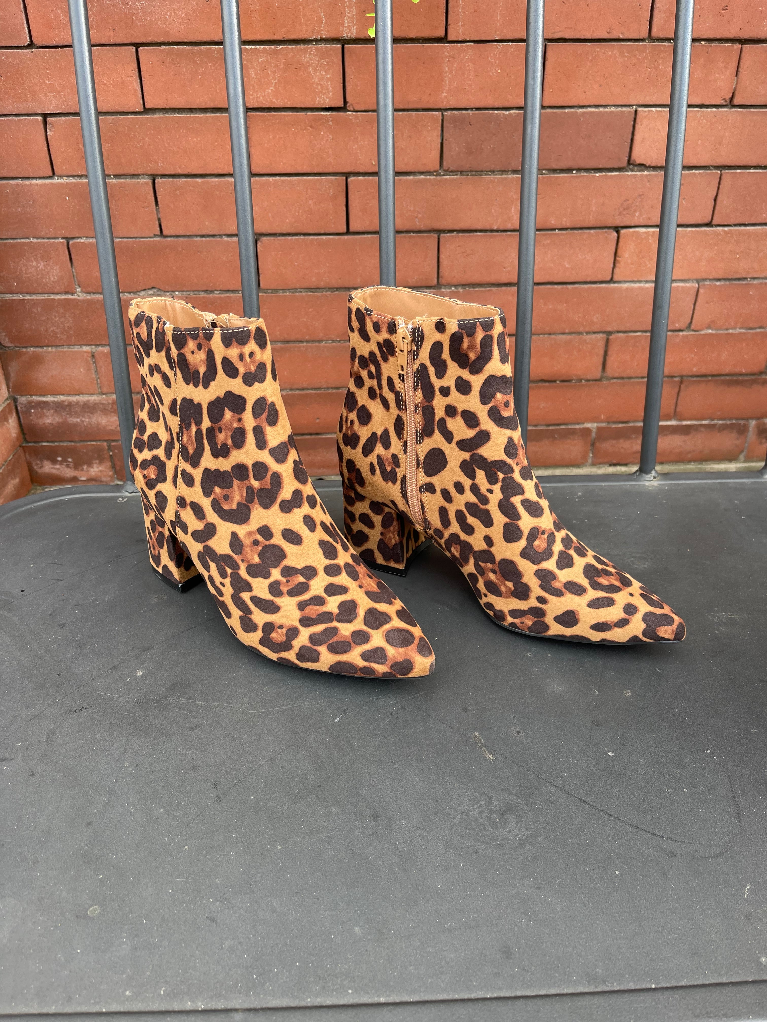 Bamboo Mode Leopard Bootie-Final Sale-Final Sale-Boots-bamboo-The Silo Boutique, Women's Fashion Boutique Located in Warren and Grand Forks North Dakota