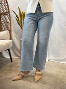 Risen Barrel Light Wash Jeans-Final Sale-Jeans-risen-The Silo Boutique, Women's Fashion Boutique Located in Warren and Grand Forks North Dakota
