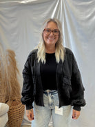 Ash Black Seam Cardigan-Cardigans-eesome-The Silo Boutique, Women's Fashion Boutique Located in Warren and Grand Forks North Dakota