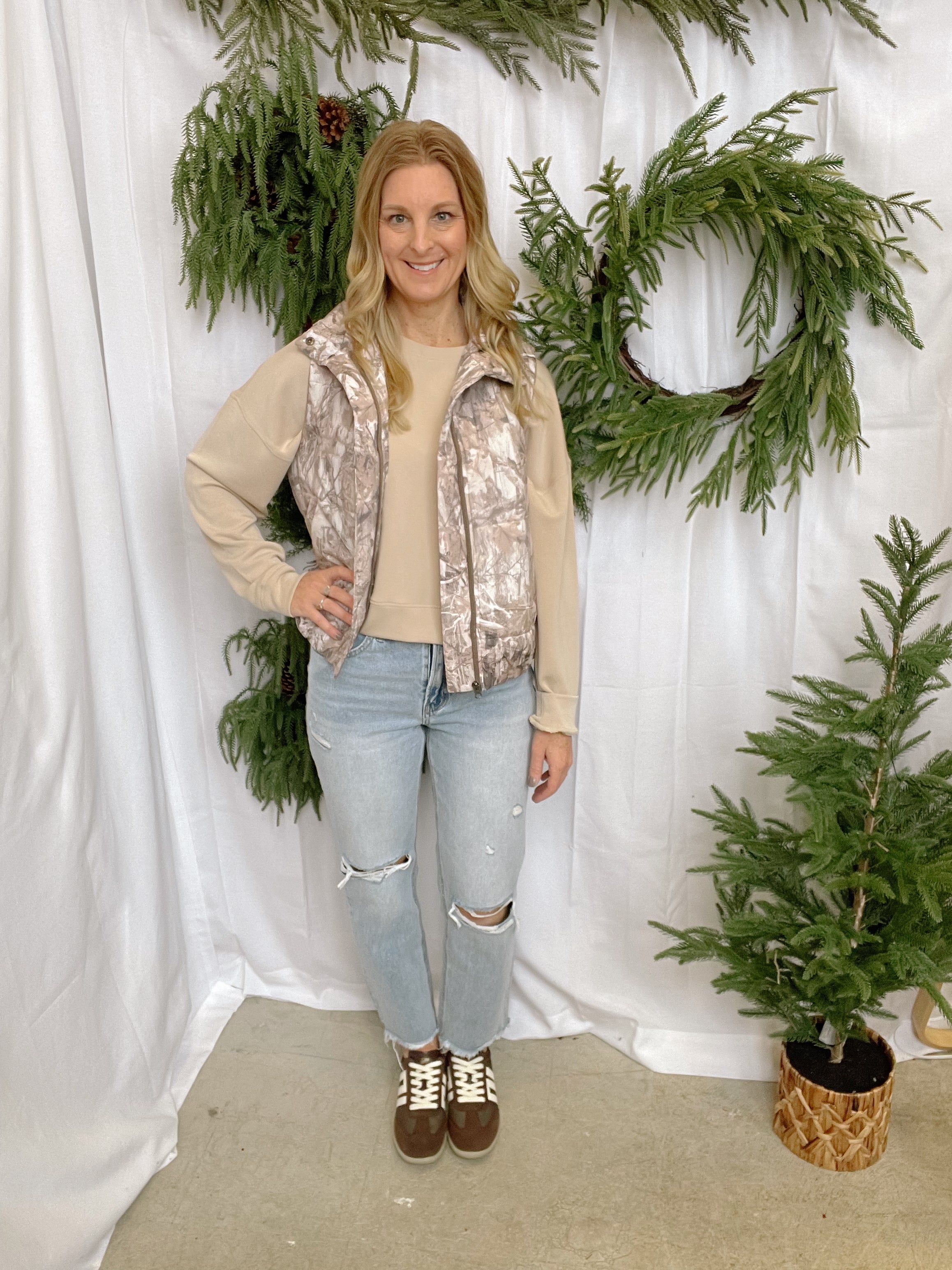 Birdie Camo Vest-Vests-birdie-The Silo Boutique, Women's Fashion Boutique Located in Warren and Grand Forks North Dakota