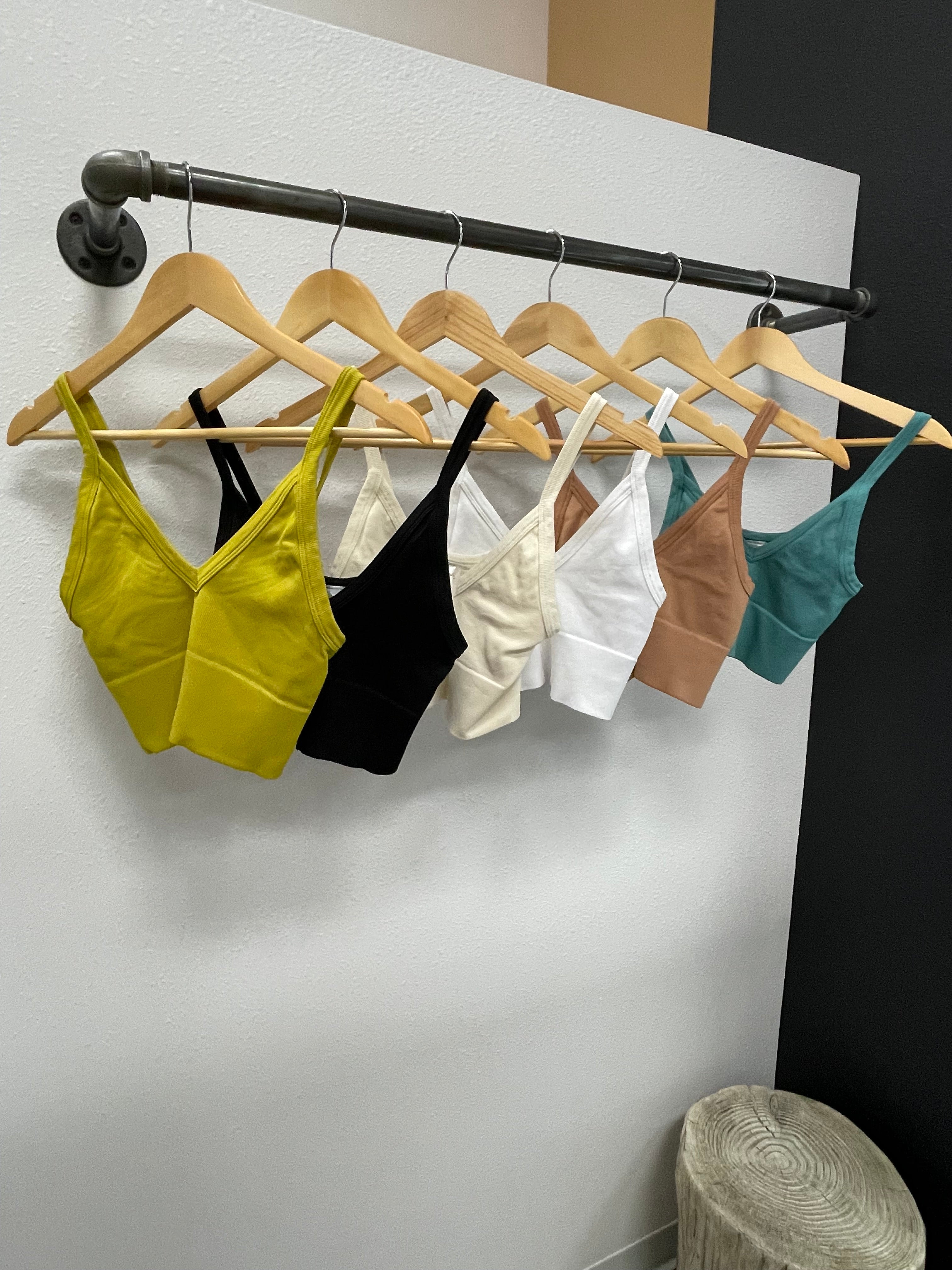NikiBiki Ribbed V-Neck Bra Top-Bralettes-nikibiki-The Silo Boutique, Women's Fashion Boutique Located in Warren and Grand Forks North Dakota