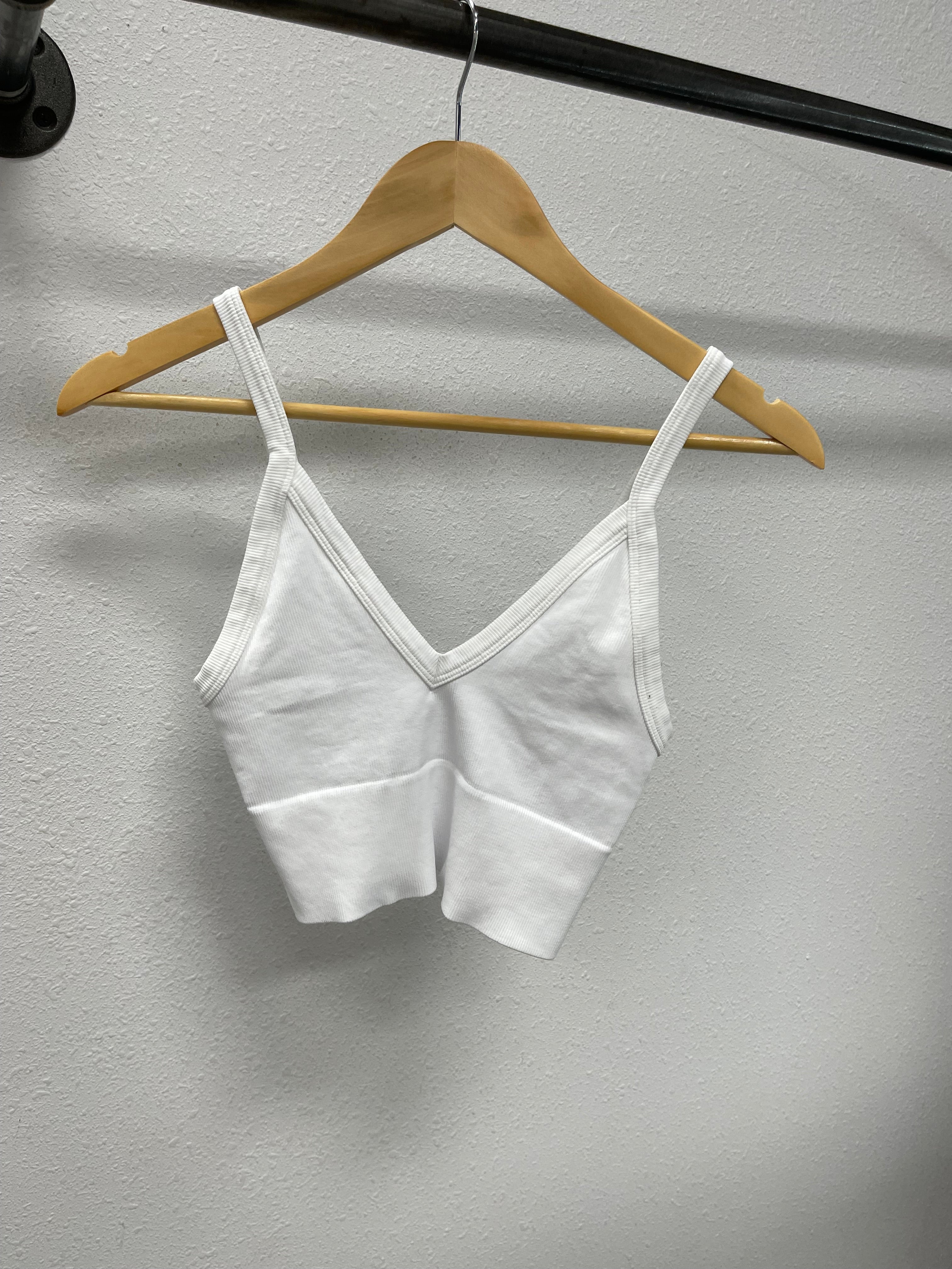 NikiBiki Ribbed V-Neck Bra Top-Bralettes-nikibiki-The Silo Boutique, Women's Fashion Boutique Located in Warren and Grand Forks North Dakota