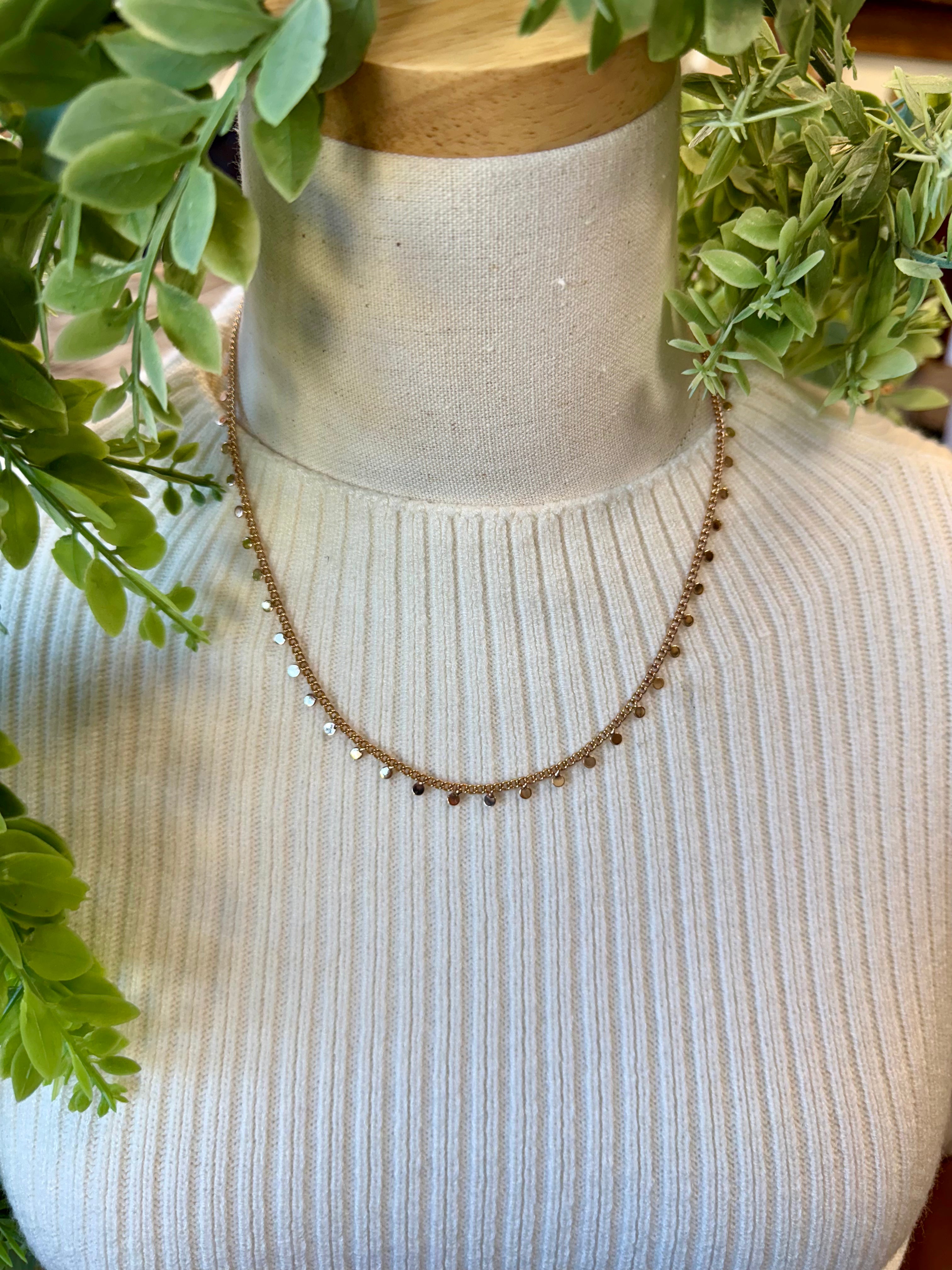 Kenze Mini Dot Necklace-Necklaces-kenze-The Silo Boutique, Women's Fashion Boutique Located in Warren and Grand Forks North Dakota