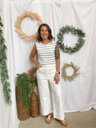 Holly Pant-White-Pants-entro-The Silo Boutique, Women's Fashion Boutique Located in Warren and Grand Forks North Dakota