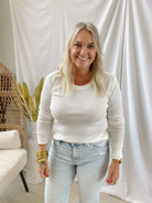 Be Cool Ribbed Long Sleeve Top-Long Sleeve Tops-be cool-The Silo Boutique, Women's Fashion Boutique Located in Warren and Grand Forks North Dakota