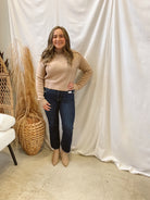 High Roll Neck Sweater-Dark Taupe-Sweaters-hyfve-The Silo Boutique, Women's Fashion Boutique Located in Warren and Grand Forks North Dakota