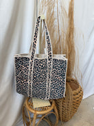 Quilted Bag-Velvet Leopard Print-Purses-faire-The Silo Boutique, Women's Fashion Boutique Located in Warren and Grand Forks North Dakota