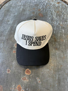 Jesus Saves I Spend Hat-Hats-Zenana-The Silo Boutique, Women's Fashion Boutique Located in Warren and Grand Forks North Dakota