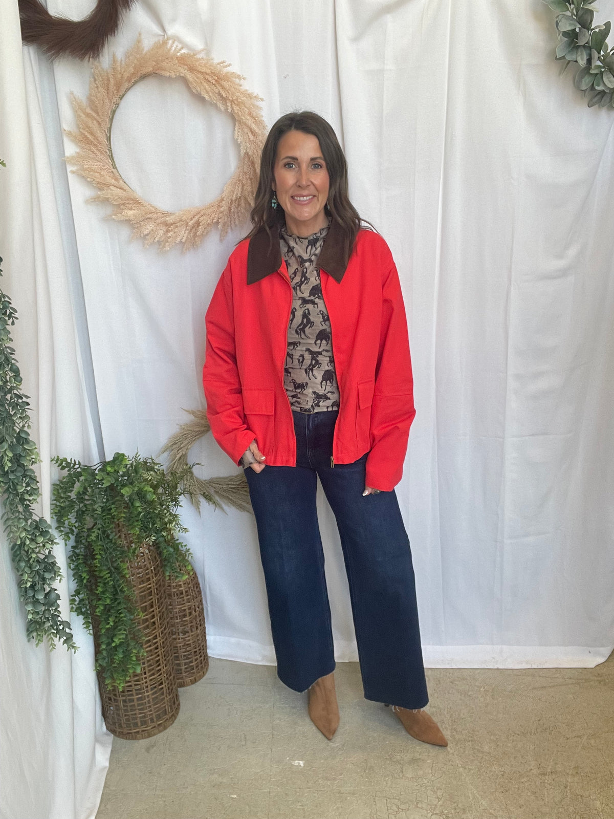 Suzie Chili Barn Jacket-Coats & Jackets-twentyfourth-The Silo Boutique, Women's Fashion Boutique Located in Warren and Grand Forks North Dakota