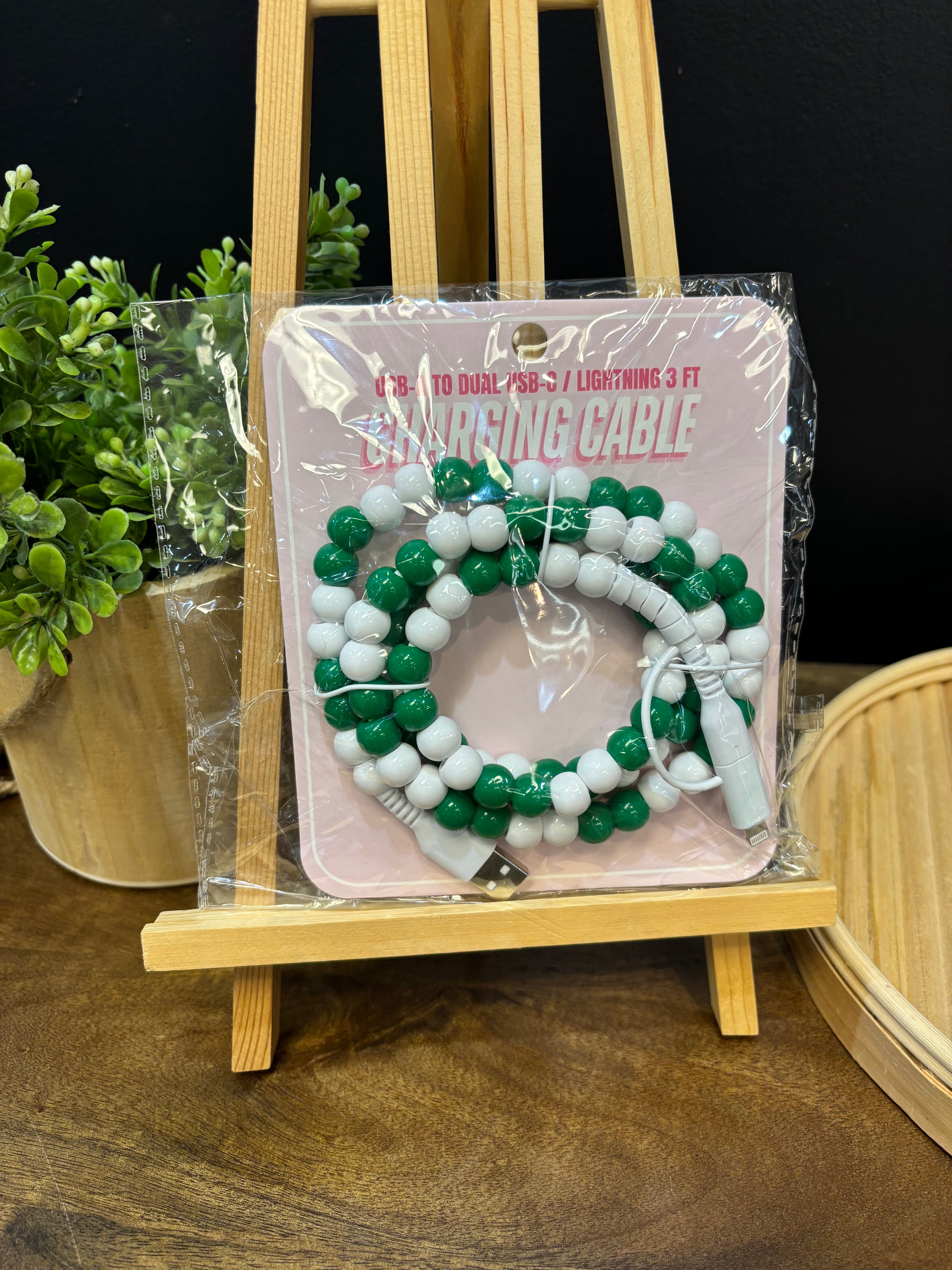 TikTok Fast Charging Cable-Green/White-The Silo Boutique-The Silo Boutique, Women's Fashion Boutique Located in Warren and Grand Forks North Dakota