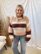 Sadie & Sage Butter Pecan Sweater-Sweaters-sadie sage-The Silo Boutique, Women's Fashion Boutique Located in Warren and Grand Forks North Dakota