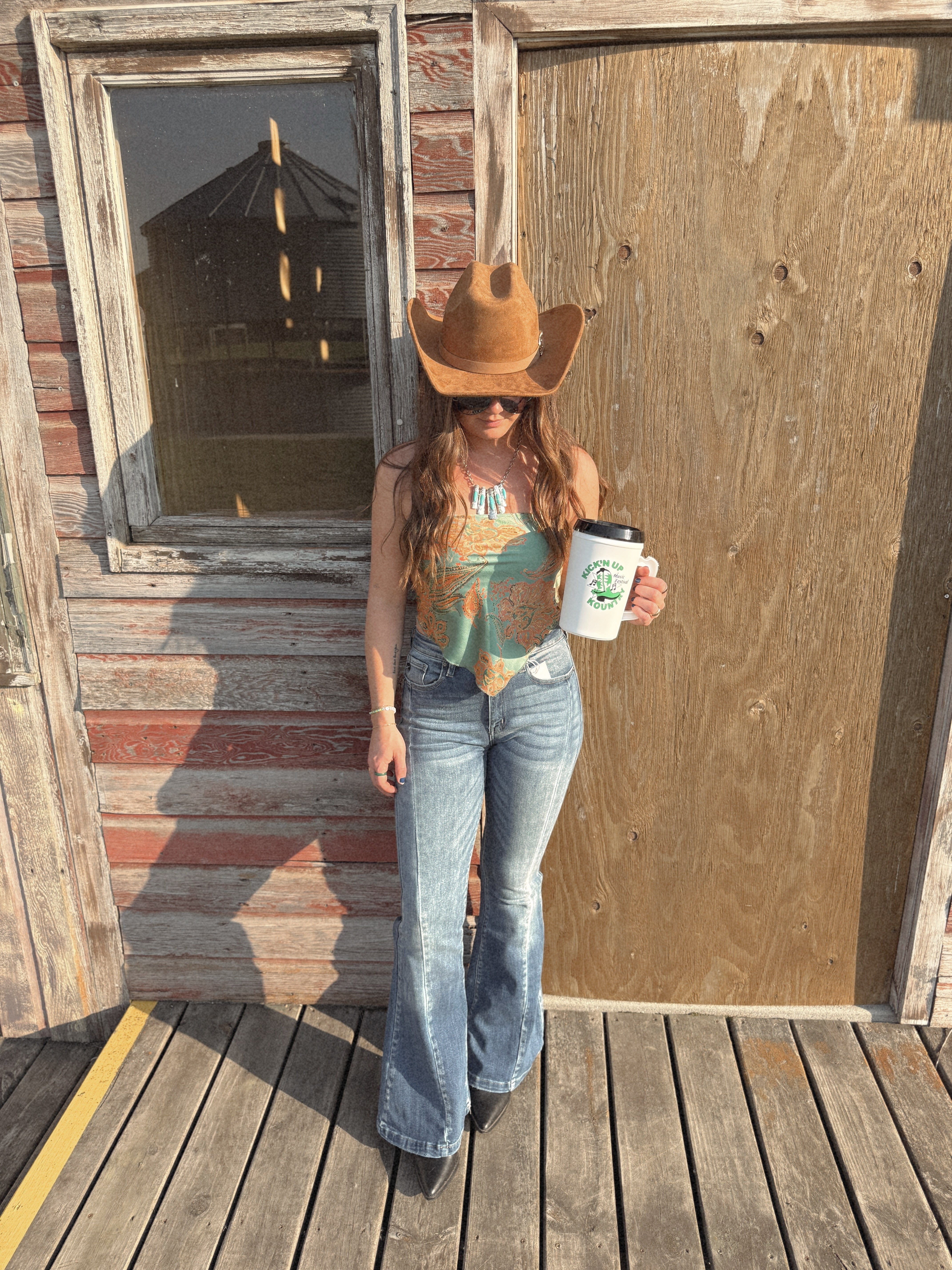 Bandana Paisley Top-Teal-Final Sale-Short Sleeve Tops-bluivy-The Silo Boutique, Women's Fashion Boutique Located in Warren and Grand Forks North Dakota