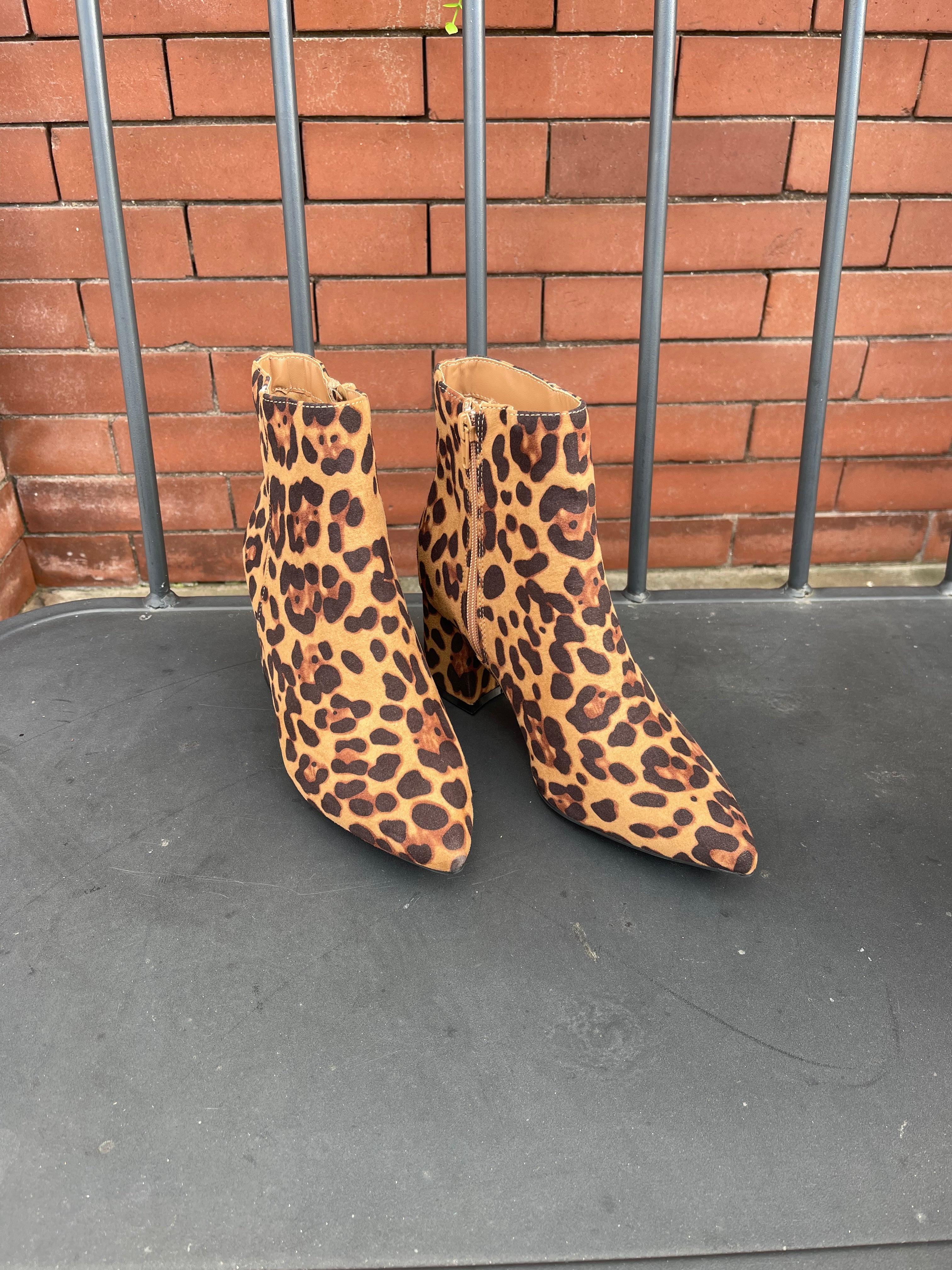 Bamboo Mode Leopard Bootie-Final Sale-Final Sale-Boots-bamboo-The Silo Boutique, Women's Fashion Boutique Located in Warren and Grand Forks North Dakota