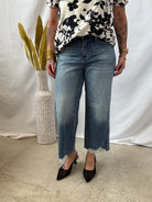 Judy Blue Magic Destroy Hem Crop Jeans-Final Sale-Jeans-judy blue-The Silo Boutique, Women's Fashion Boutique Located in Warren and Grand Forks North Dakota