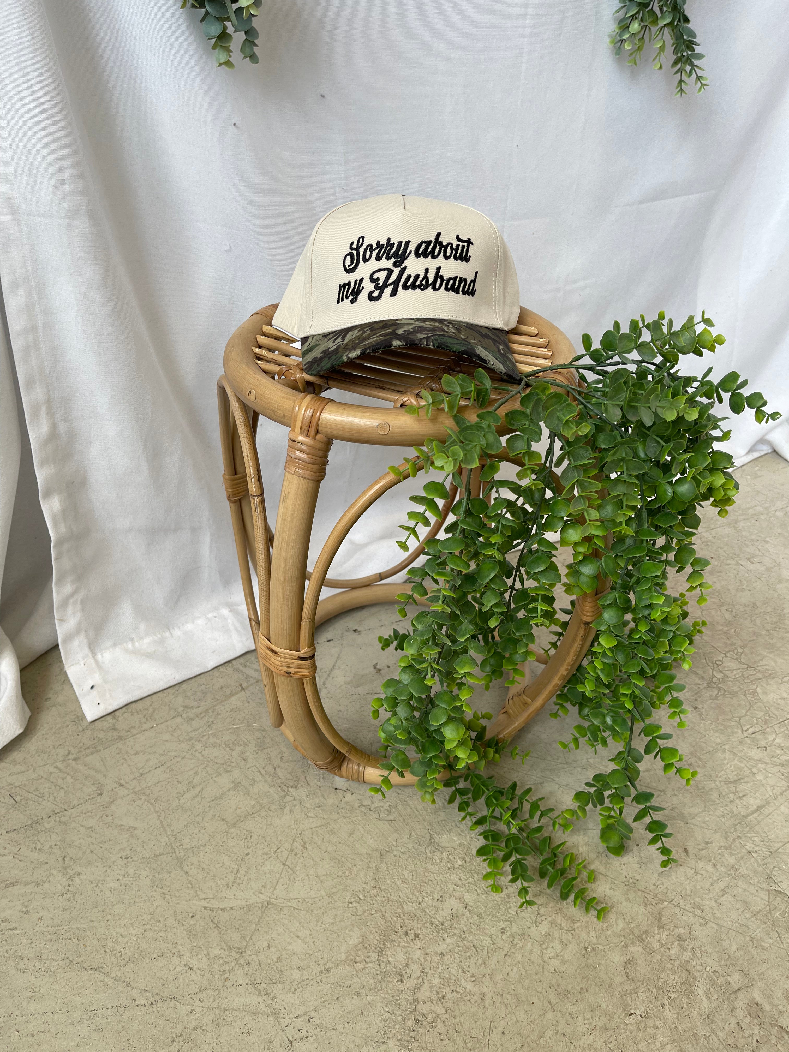 Sorry About My Husband Hat-Hats-Zenana-The Silo Boutique, Women's Fashion Boutique Located in Warren and Grand Forks North Dakota
