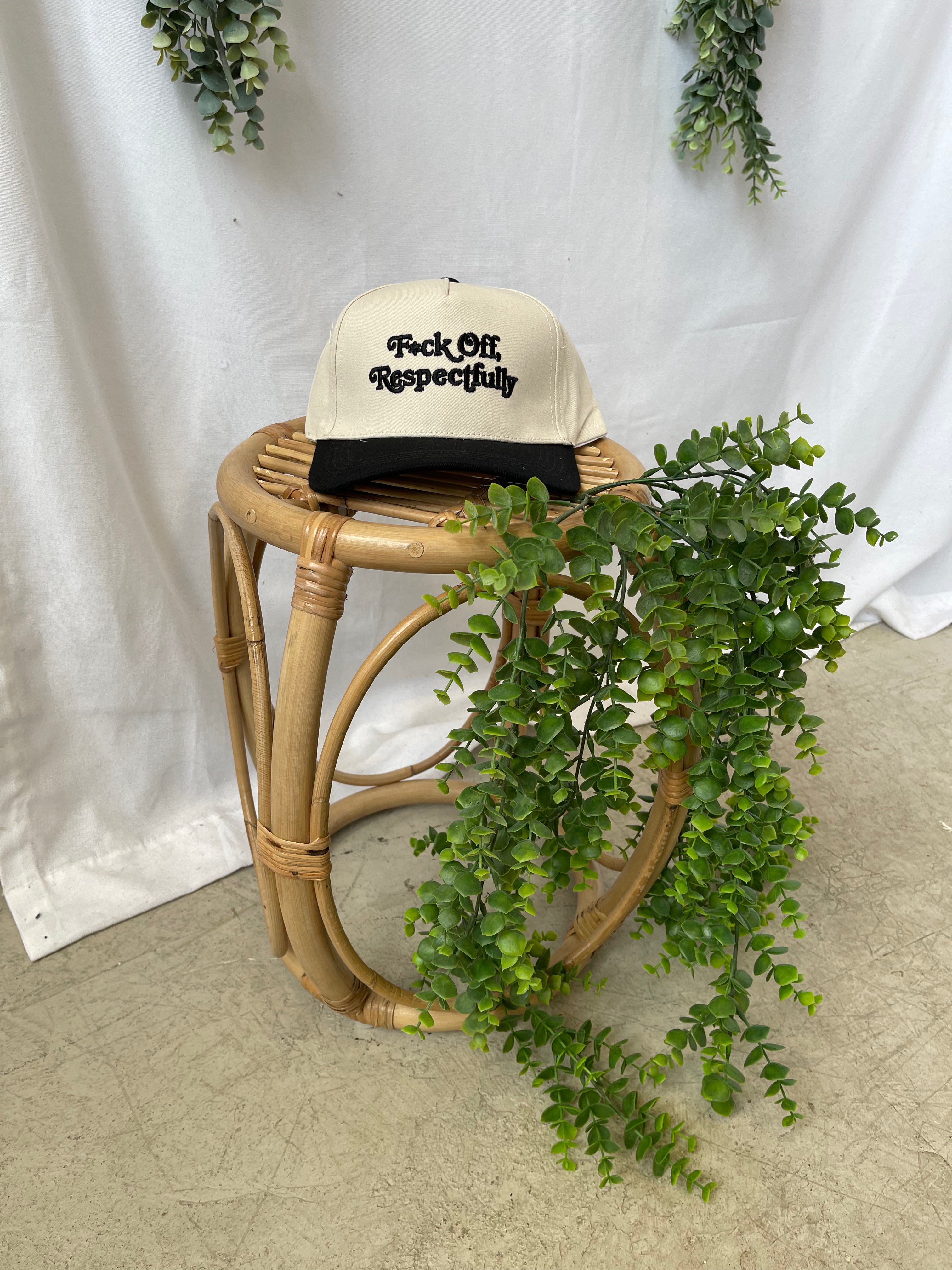 Fxck Off Respectfully-Black-Hats-Zenana-The Silo Boutique, Women's Fashion Boutique Located in Warren and Grand Forks North Dakota